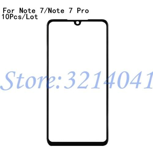 10Pcs/Lot Top Quality 6.3" For Xiaomi Redmi Note 7 Note 7 Pro Touch Screen Panel Front Outer Glass Lens Touchscreen Replacement