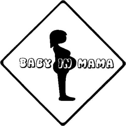 15x15cm Fusion Sticker Kids Baby In Mama Vinyl Car Decal Black/White Car Window Bumper Safety Decal Sticker Waterproof TA057