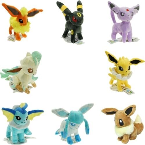 18CM plush Sylveons Leafeons Glacias Espeons Umbreons Jolteons Vaporeons Flareons toy stuffed soft christmas gift kid