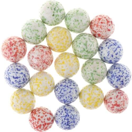 20 Pieces of 25mm Speckled Glass Marbles, Kids Traditional Ball Game Toy Vase & Fish Tank Decoration