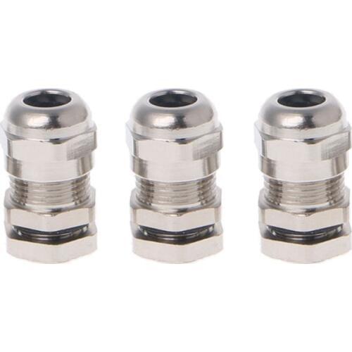 3PCS Stainless Steel PG7 3.0-6.5mm Waterproof Connector Metal M-shaped Fixing Cable Gland Fixer