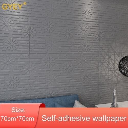 3D Stereo Wall Stickers Creative Background Wall Wallpaper Stickers Self-adhesive Wallpaper Garden Bedroom LivingRoom Decoration