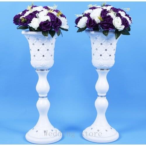 4 PCS European Wedding Plastic Vase Road Lead Drill Acrylic Transparent Vase Road Lead