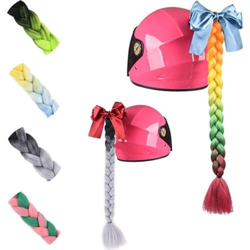 60cm Motorcycle Helmet Dreadlocks Personality Helmet Dreadlocks Ponytail Braid Motocross Helmet Decoration Braid Motorcycle part