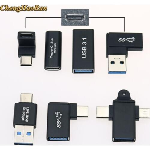 USB Type C Adapter USB C to USB 3.0 Type-C Male Female Converter for Macbook Samsung S10 S9 Huawei Mate 20 P20 USB-C Connector