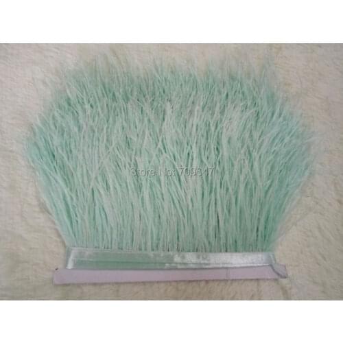 AQUA BLUE Ostrich Fringe, 10Yards/lot - MINT GREEN Ostrich Fringe Trim feather 5-6inches wide trim for wedding,ribbon