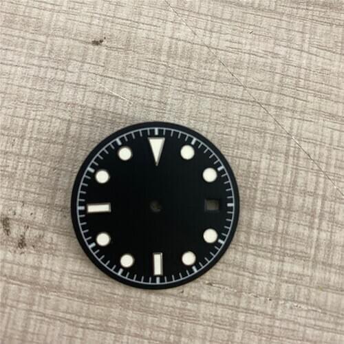 30.5MM Watch Dial Replacement Blue Luminous Dial for ETA 2824 Automatic Watch Movement Repair Part