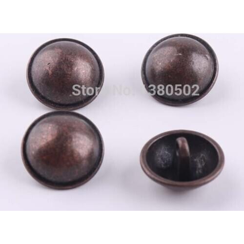 20PCS/lot Antique Copper Color Round Shape 12.5/16.5mm Decorative Metal Buttons For Clothing sewing Accessories