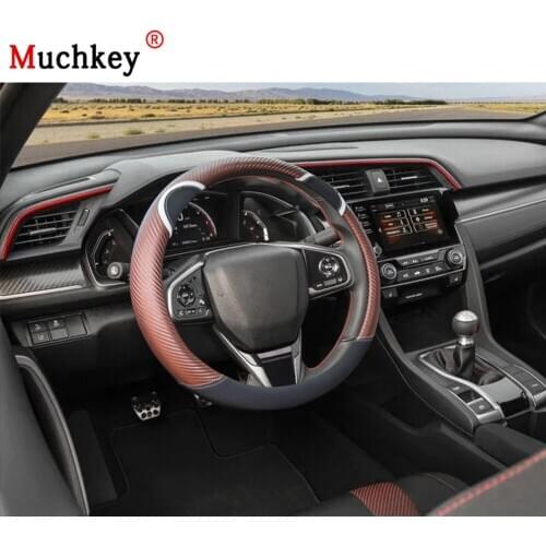 For Honda Civic 2020 Carbon Fiber Car Steering Wheel Cover Durable And Environmentally Friendly Car Interior Accessories