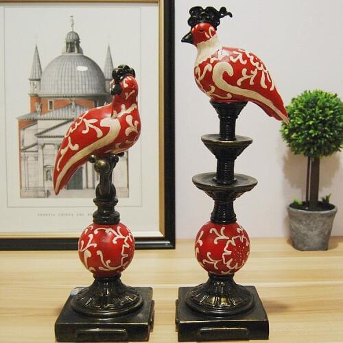 European style Chinese auspicious festive ornaments Home Furnishing living room bedroom decoration wedding gifts red mandarin du