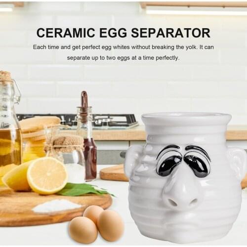 Ceramic Egg Divider Creative Kitchen Baking Ceramic Egg Egg White Separator Protein Egg White Egg Separation Gadget