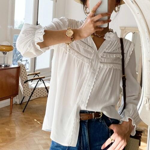Khalee Yose Openwork Blouses