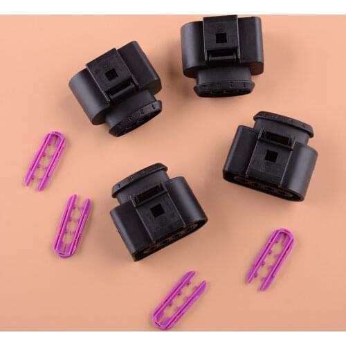 4B0973724 Car Ignition Coil Connector Repair Kit Wiring Harness Plug Fit For Audi A1 A2 A3 A4 A6 A8 Q7 VW Beetle Eos Golf Polo