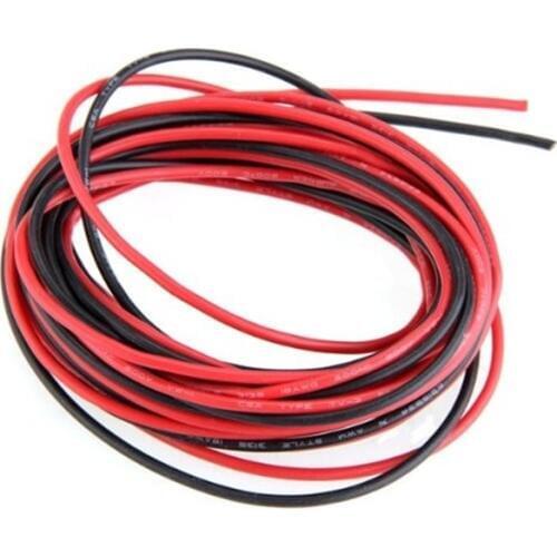 Hot Sell 2x 3M 1618 20 22 24 26 28 30 AWG Gauge Silicone Rubber Wire Flexible Cable Red and Black Color