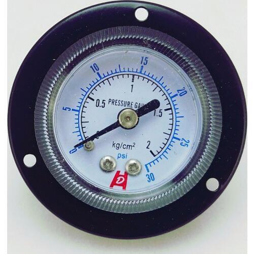 Y40-ZT 1.5" 40mm 30psi panel pressure gauge ,2kg/cm2 panel manometer ,PT1/8" back thread with front flange
