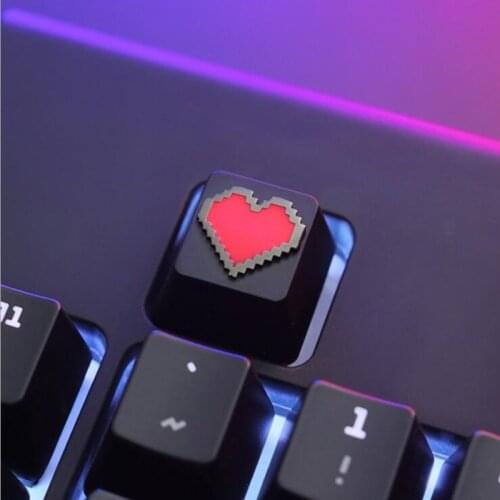 Keystone mechanical keyboard Pixel Love keycap 1 pcs Game keycap personalized DIY is suitable for cherry MX axis