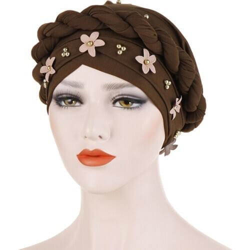 Fashion Muslim Hijab Women Turban Hat Braid Knot Lady Head Scarf Hijab Muslim Inner Hijab For Women Hair Accessories Hair Loss