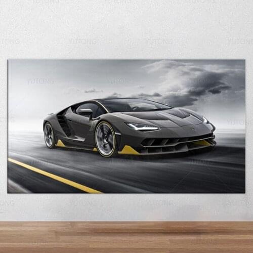 Fashion Sports Car Modern Art Super Car Poster Wall Art Pictures Painting Wall Art for Living Room Home Decor Frame
