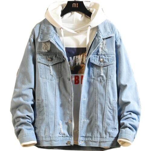 Men Denim Jacket Men Casual Bomber Jackets Men High Quality Vintage Black Jean Jacket Coat Streetwear Chaqueta Hombre 5XL