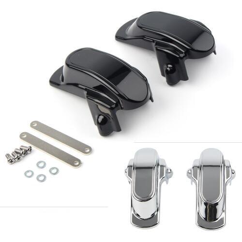 Motorcycle Rear Frame Axle Cover w/ Monuting Hardware for Harley Dyna FXD Super Glide FXDF Fat Bob FXDB ABS Plastic Chrome/Black