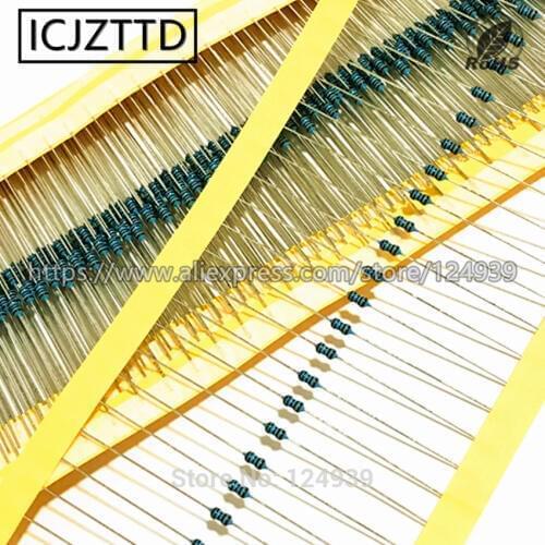 100pcs 0.25W 1% 1/4W NEW Metal Film 0.125W 1% 1/8W 1/6W 3.9K 3K9 4.3K 4K3 4.7K 4K7 5.1K 5K1 5.6K 5K6 6.2K 6K2 6.8K 6K8 7.5K 7K5