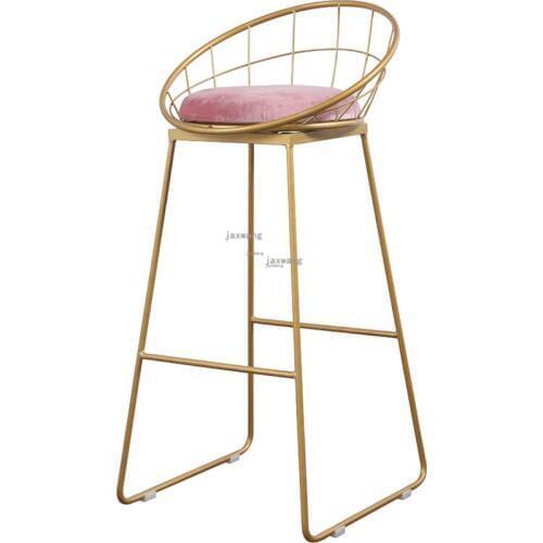 New Stool Bar Tabouret De Bar Simple Bar Stool Wrought Iron Bar Chair Gold High Stool Modern Dining Chair Nordic Pub Accessories
