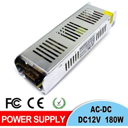 Single Output Power Supply DC 12V 180W 200W 250W 300W 360 Transformer AC185-265V to DC12V for LED lighting Camera SMPS