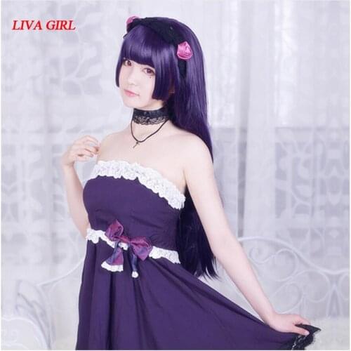 LIVA GIRL Ruri Gokoru KuroNeko Cosplay Wig List of Oreimo episodes Costume Play Wigs Halloween Costumes Hair 1047