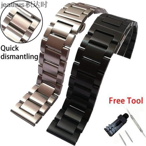 Jeathus watchband stainless steel watch band 20 22mm bracelet watch strap for smart watch samsung gear galaxy s2 s3 s4 42 46mm