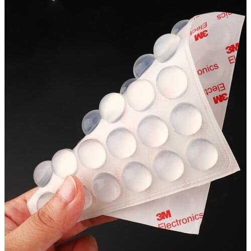 100PCS Self Adhesive Silicone Furniture Pads Cabinet Bumpers Rubber Damper Buffer Cushion Protective Furniture Hardware
