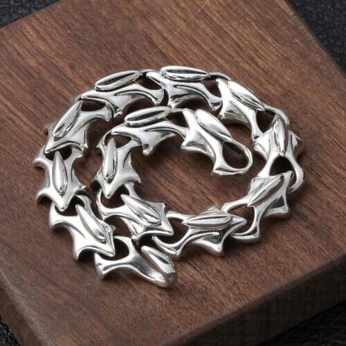 Width 12mm Real 925 Sterling Silver color Punk Survival Bracelet for Women Men Friendship Charm Bracelet Bangle Fine Jewelry