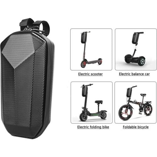 Universal Scooter Handlebar Bag 4L Waterproof Hard Shell EVA Front Storage Hanging Bag for Folding Bike Electric Scooter