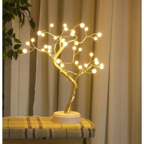 New Pearl Firefly LED Copper Wire Light Tree Light Night Light Battery Box USB Christmas Bedroom Decoration Light String