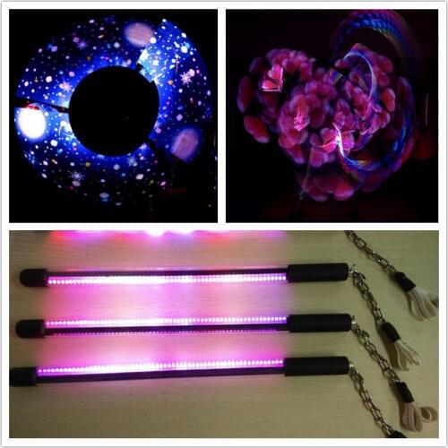 3Pcs 60 Pixels Led Visual Poi Full-Color Lamp LED Programmable Stick USB Graphic Poi