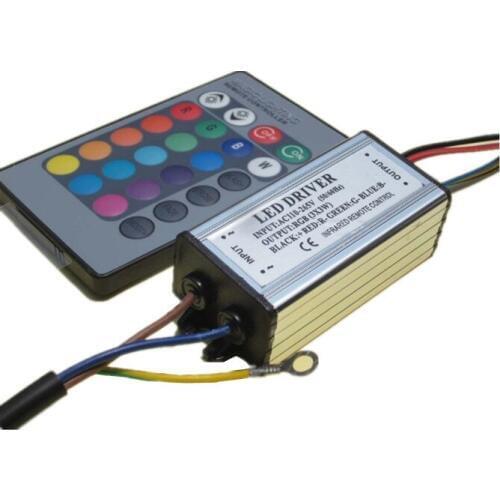 RGB LED Driver 10W 20W 30W 50W 100w lighting transformers adpater power supply waterproof IP67 AC110-265V Free shipping 5pcs