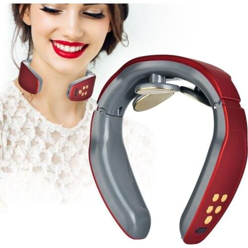 Smart Electric Neck Massager Portable Pulse Neck Massager Cervical Traction Therapy Stimulator Health Care Pain Relief Tool