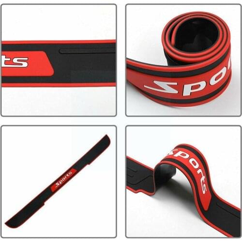 Universal Car Trunk Door Rear Guard Plate Sticker Sill Rubber Trim Pedal Pad Protective Anti-Scratch Protection Protector F W3H6