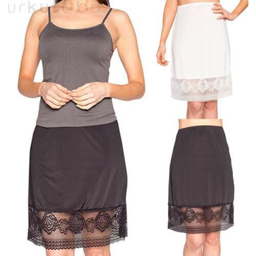 Women Summer Bikini Cover Up Lace Slip Beach Skirt Swimwear Extender A-Line Half Slip Skirts Extend Petticoat Solid Clubwear