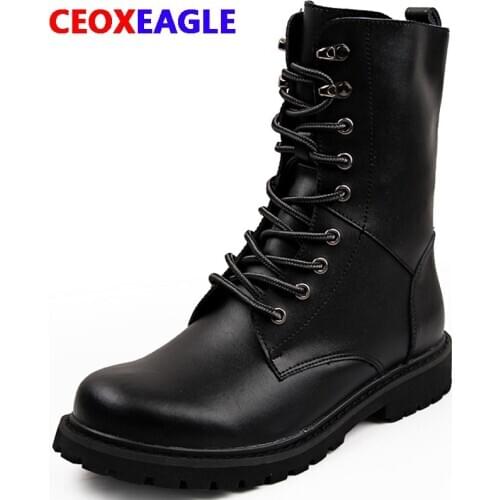 Genuine Leather Winter Shoes Men Shoes Warm Men Boots Camouflage Military Boots Male Shoes Adult Snow Boots Mens Winter Footwear