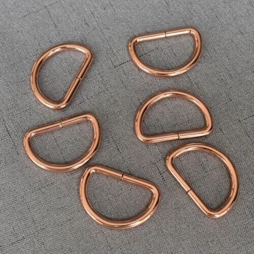 100 Pcs/Lot 32mm Metal DIY Heavy Duty Strong Thickness D Ring Buckle Hand Bag Purse Strap Belt Dog Collar Chain Clasp