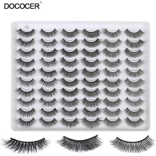 30 Pairs Natural False Eyelashes Dramatic Volume Fake Lashes Makeup Eyelash Extension Silk Eyelashes 3D artificial mink