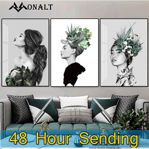 Abstract Painting Flower Poster HD Madam Canvas Print Figure Picture living room wall art Creativity Decorative Paintings