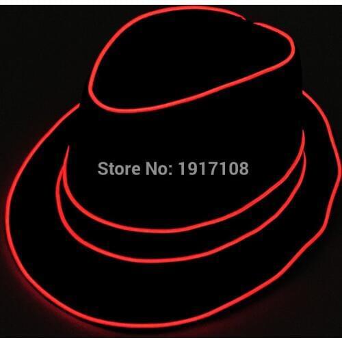 Free shipping Halloween Party supplies 10 Colors Available glowing led Mask el caps Party Hat For Carnival Wedding Decoration