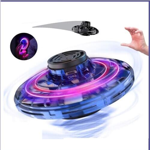 Childrens toys Mini UFO Flying Aircraft Toys fingertip gyroscope finger spinning suspending black technology Drone toys for Kid