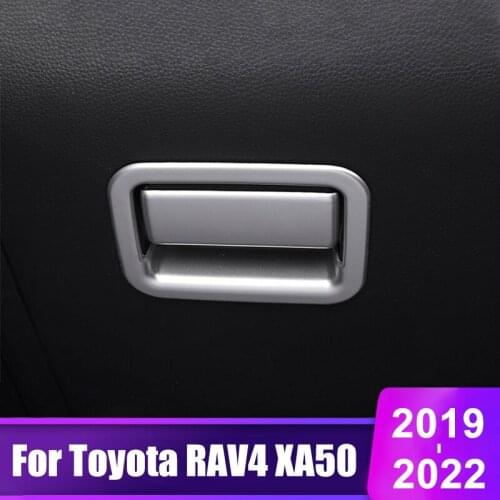 For Toyota RAV4 2019 2020 2021 RAV 4 XA50 ABS Car Storage Box Co-pilot Handle Bowl Cover Trim Decoration Sticker Accessories