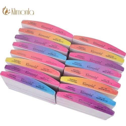 4/16Pcs Double Sided Nail Files Sandpaper Lime a Ongle Manicure Pedicure Rainbow For Professional Finger Toe Nail Care Tools