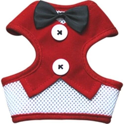 Elegant Bowtie Dog Harness Vest with Leash Adjustable Cat Harness Leash Set Cute Bow Knot Tuxedo Suit for Cats Kitten Puppy