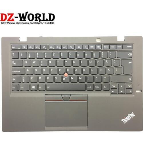 SE FI New/Orig for Thinkpad X1 Carbon Gen 3rd Swedish/Finnish Backlit Keyboard with Palmrest Touchpad 00HN971 00HT326 SN20G18591