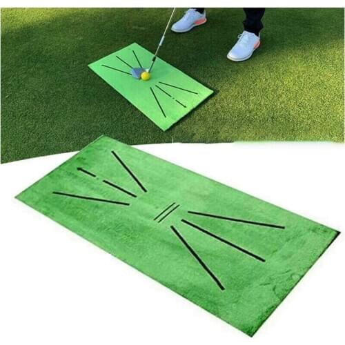 Golf Training Mat, Swing Detection Batting Mini Golf Practice Training Aid Game, Portable Golf Training Turf Mat Gift for Home O