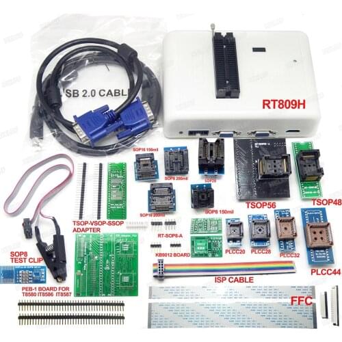 Best Quality Universal RT809H EMMC-Nand FLASH Programmer Better Than RT809F/TL866II Plus NAND with 16 Adapters